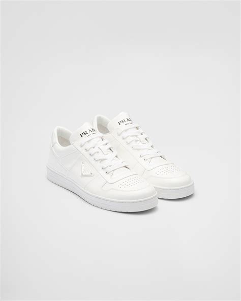 prada logo plaque sneakers|White Downtown Patent Leather Sneakers .